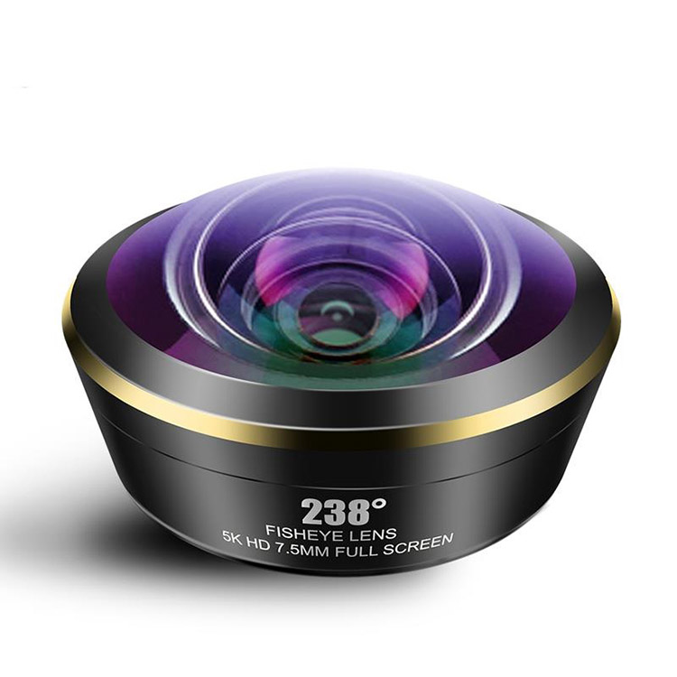 Obiektyw aparatu typu „rybie oko” w telefonie